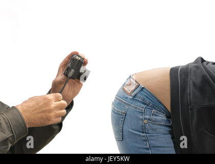 Funny Voyeur scena Foto Stock