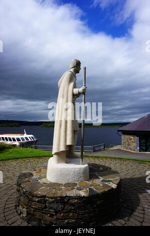 Santo religioso sito Isola di Stazione di St Patrick Purgatorio Pellegrinaggio a Lough Durg Irlanda Foto Stock