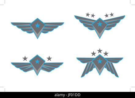 Isolato, volo, grafica, bird, eleganza, esercito, ala, riflessione, libertà, Illustrazione Vettoriale