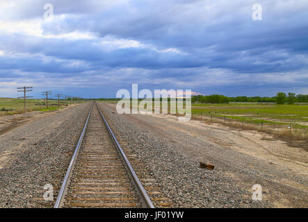 I binari della ferrovia in Colorado Foto Stock