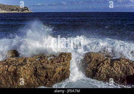 Navigare in mare a CAP DE FREU - isola di Maiorca Foto Stock