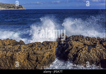 Navigare in mare a CAP DE FREU - isola di Maiorca Foto Stock