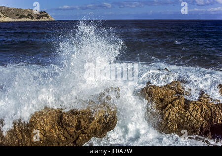 Navigare in mare a CAP DE FREU - isola di Maiorca Foto Stock