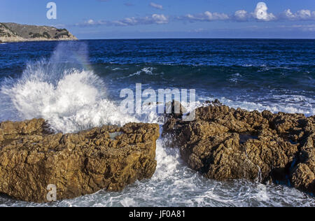 Navigare in mare a CAP DE FREU - isola di Maiorca Foto Stock