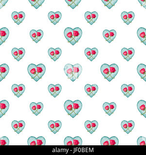 Romanticismo Motif Seamless sfondo Pattern Foto Stock