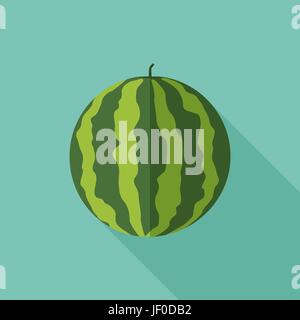 Anguria con lunga ombra Illustrazione Vettoriale