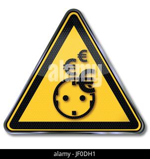 Simbolo dell'euro,alimentazione,il risparmio energetico e il consumo di potenza Illustrazione Vettoriale