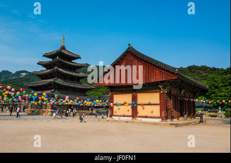 Beopjusa tempio complesso, Corea del Sud Foto Stock