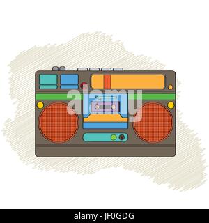 Oggetto, Tempo libero Tempo libero Tempo libero Tempo libero, intrattenimento, musica, Illustrazione Vettoriale