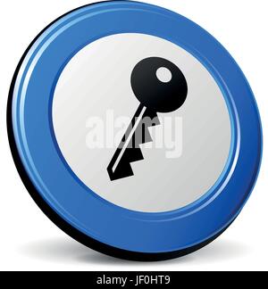 Isolato, chiave, icona, la password, il vettore, il pittogramma, simbolo, il pittogramma, commercio Illustrazione Vettoriale