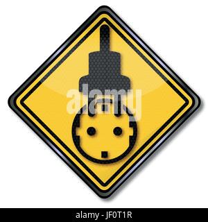 Plug, imposta di consumo, spegnere, fiscalità, presa di alimentazione, Dollar, dollari Illustrazione Vettoriale