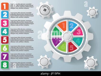 Presentazione, oggetto, spazio, ruota, moderno e modernità, industria, ruote, nero, Illustrazione Vettoriale