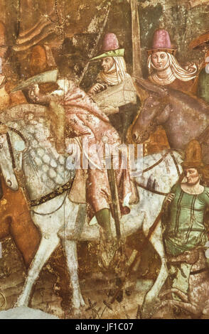 Trionfo della morte, Buonamico Buffalmacco, 1336-41 Foto Stock