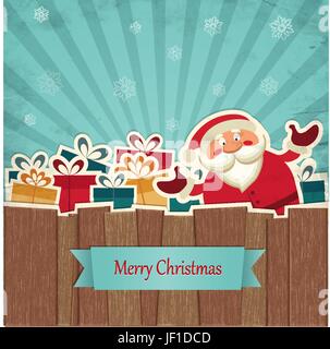 Saluto, gift card, natale, X-mas, salute, presente, saluto, albero, Illustrazione Vettoriale