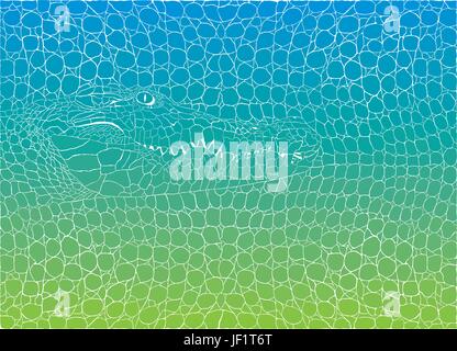 Animale, coccodrillo, abstract, alligatore, sfondo, vettore, sfondo, Illustrazione Vettoriale