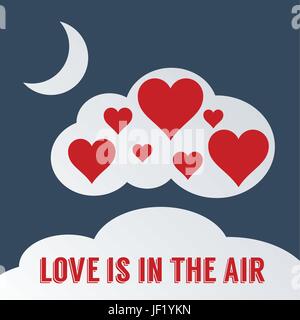 Sensazione, cielo, paradise, romantico, cloud, il matrimonio, il matrimonio, il matrimonio Illustrazione Vettoriale