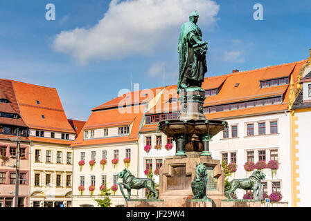 Freiberg città vecchia Foto Stock