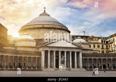 San Francesco di Paola in Napoli, Italia Foto Stock