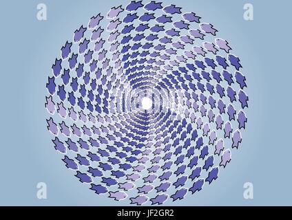 Blu, pesce, subacquea, illustrazione, silhouette, marina, marine, vettore, diving, Illustrazione Vettoriale