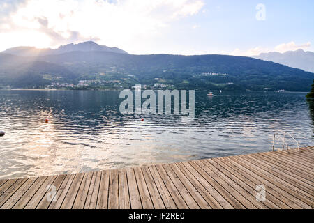 Il lago di Lago di Caldonazzo Foto Stock