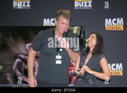 Sam J. Jones, che hanno precedentemente svolto Flash Gordon nel 1980 film, frequentando il 2017 MCM London Comic Con al centro ExCel di Londra. Dotato di: J. Sam Jones dove: Londra, Regno Unito quando: 27 maggio 2017 Credit: Ricky Swift/WENN.com Foto Stock