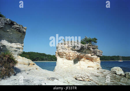 Foro nella parete, Booderee National Park, Jervis Bay, NSW, Australia. Foto Stock