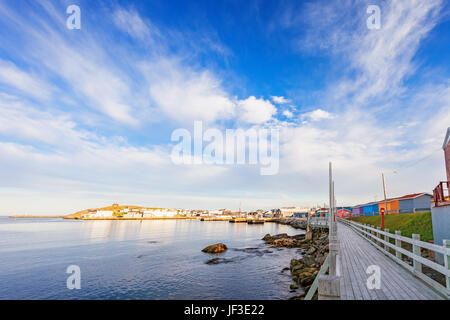 La città di Channel-Port aux Basques in Terranova, Canada. Foto Stock