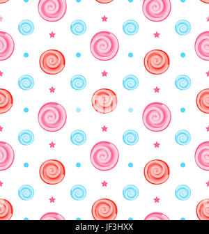 Colorati dolcetti Swirl Pattern Seamless ripetere Foto Stock