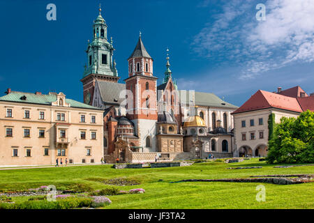 Cattedrale di Wawel nel Castello reale di area Foto Stock