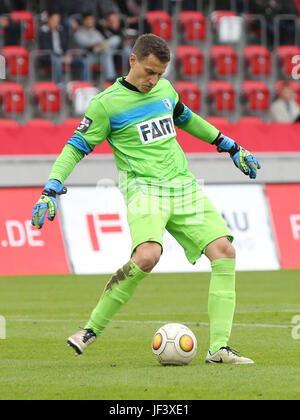 Il portiere Jan Glinker (1.FC Magdeburg) Foto Stock