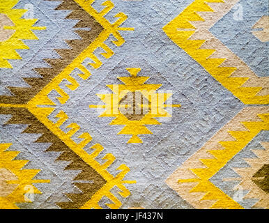 Tradizionale geometrica tappeti kilim dettaglio Foto Stock