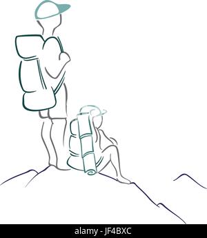 Arrampicarsi del battistrada Illustrazione Vettoriale