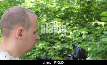 La fauna selvatica, natura uomo fotografo riprese, scattare foto Foto Stock