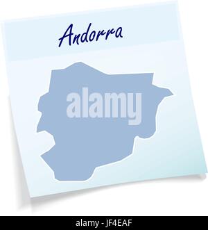 Andorra come Blocco note Illustrazione Vettoriale