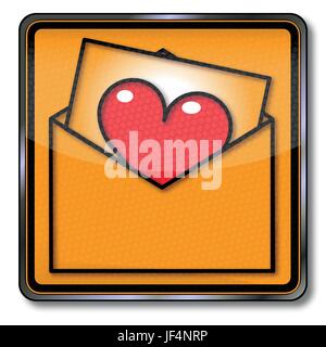 Segno di un amore lettera Illustrazione Vettoriale