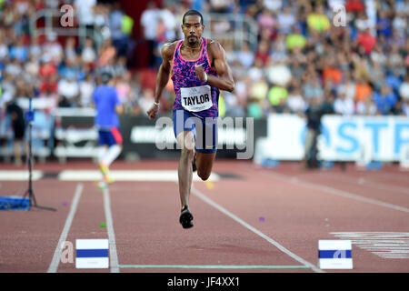 Ostrava, Repubblica Ceca. Il 28 giugno, 2017. American triple ponticello Taylor cristiana compete durante il Golden Spike di Ostrava meeting di atletica a Ostrava, Repubblica Ceca, il 28 giugno 2017. Credito: Jaroslav Ozana/CTK foto/Alamy Live News Foto Stock