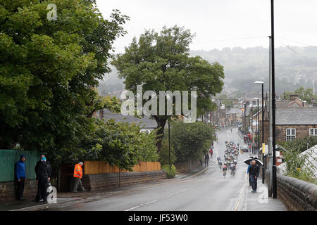 Otley cycle racing. Foto Stock