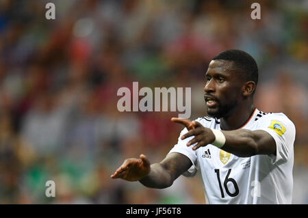 Sochi, Russia. Il 29 giugno, 2017. La Germania Antonio Ruediger durante la semifinale della Confederations Cup tra Germania e Messico alla Fisht Stadium a Sochi, Russia, 29 giugno 2017. Foto: Marius Becker/dpa/Alamy Live News Foto Stock