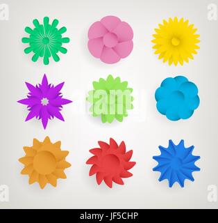 Blu, arte, colori, grafica, fiori, piante, verde primavera, illustrazione, a spirale, Illustrazione Vettoriale
