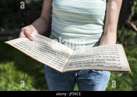 Un libro di musica Foto Stock