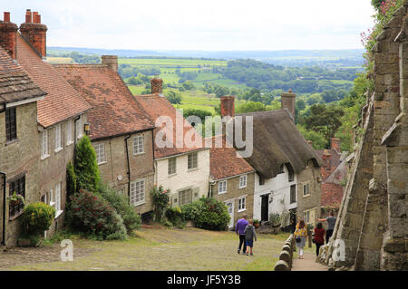 Bella Collina d'oro, in Shaftesbury, nel Dorset, England, Regno Unito Foto Stock