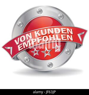 Consiglia pulsante da parte dei clienti Illustrazione Vettoriale