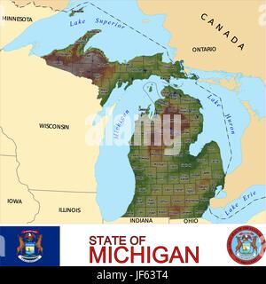 Emblema, bird, california, bandiera, Arizona, Nevada, georgia, stato, provincia Illustrazione Vettoriale