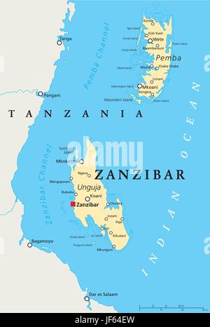 Africa, della Tanzania, Zanzibar, mappa, Atlas, mappa del mondo, viaggi in Africa, Illustrazione Vettoriale