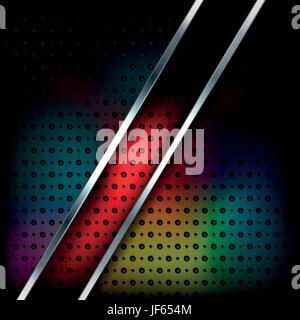 Linee, punti, banner, metallica, colorate di rosso, linee, punti, banner, mesh, Illustrazione Vettoriale