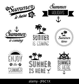 Vacanze, ferie, vacanze, vacanze, spiaggia, mare, spiaggia, mare, Illustrazione Vettoriale