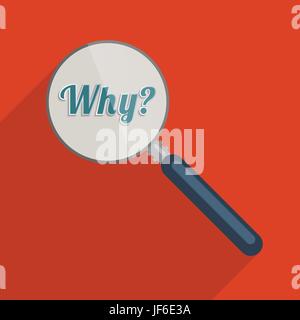 Zoom, ricerca, Magnifier, query, domande, chiedere, domanda, domanda perché, scoperta, Illustrazione Vettoriale