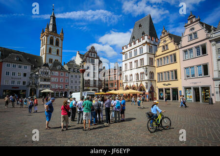 Mercato principale, Trier, Renania-Palatinato, Germania, Europa, Hauptmarkt, Trier, Renania-Palatinato, Deutschland, Europa Foto Stock