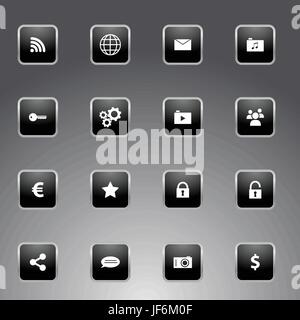 Telefono, Telefono, applicazione, nero, swarthy, jetblack, nero profondo, business Illustrazione Vettoriale