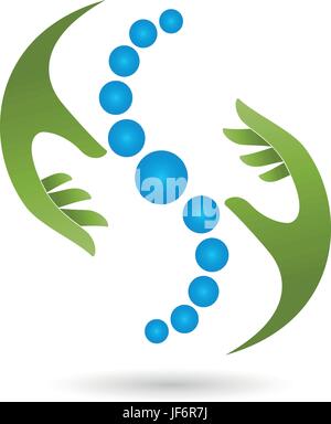 Due mani,terapia alternativa,ortopedia,fisioterapia Illustrazione Vettoriale